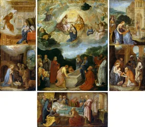 House Altar with Six Scenes from the Life of the Virgin Mary